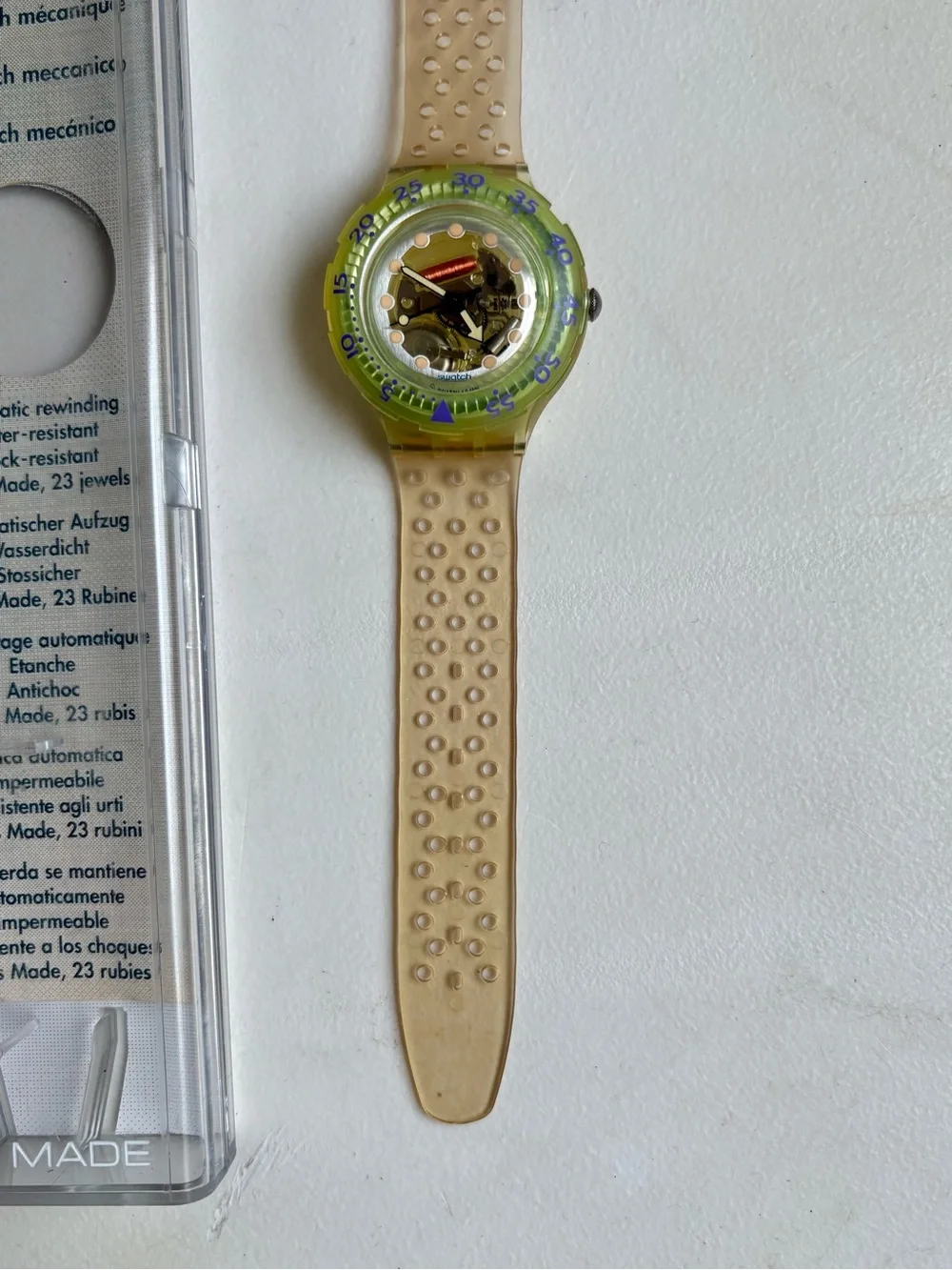 Swatch Scuba 200 Scuba200 Analog Quartz 1990S Double-Sided Skeleton